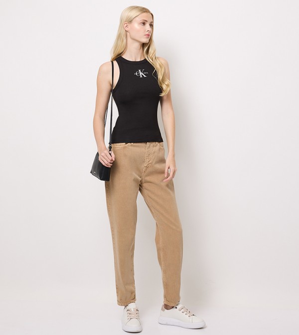 Calvin Klein Jeans  Clothing - Black Sleeveless Tops