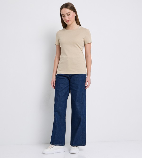 Calvin Klein Jeans Calvin Klein - Beige Short Sleeve T-Shirts