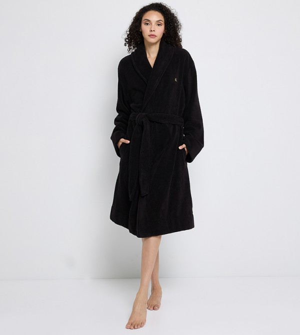 كالفين كلاين  - أسود Night Robes & Kimonos