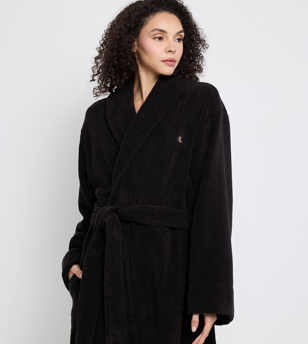 كالفين كلاين  - أسود Night Robes & Kimonos