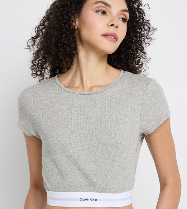 Calvin Klein  - Grey Cropped Tops