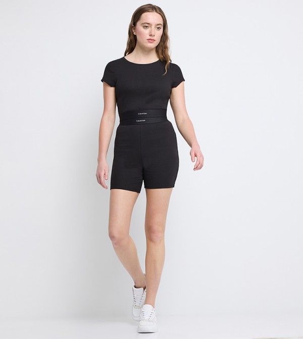 كالفين كلاين  بلوزات - أسود Cropped Tops