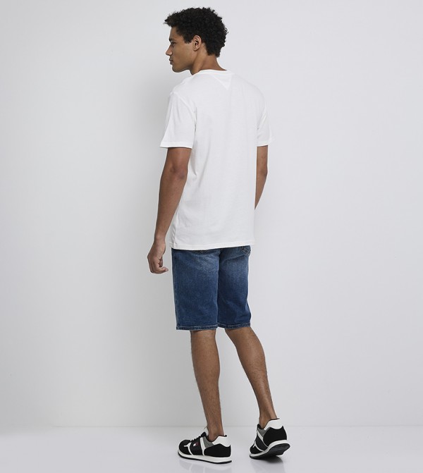 Tommy Hilfiger Round Neck T-Shirts - White Round Neck T-Shirts