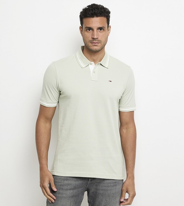 Tommy Jeans TOMMY JEANS - Green Polo T-shirts