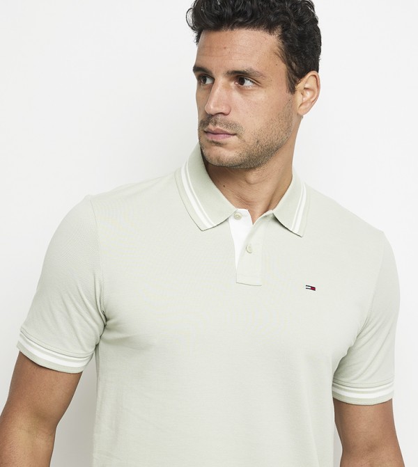 Tommy Jeans TOMMY JEANS - Green Polo T-shirts