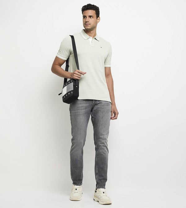 Tommy Jeans TOMMY JEANS - Green Polo T-shirts