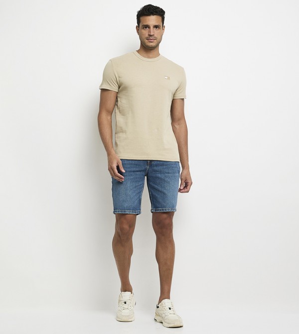 تومي جينز  قمصان - بيج Short Sleeves