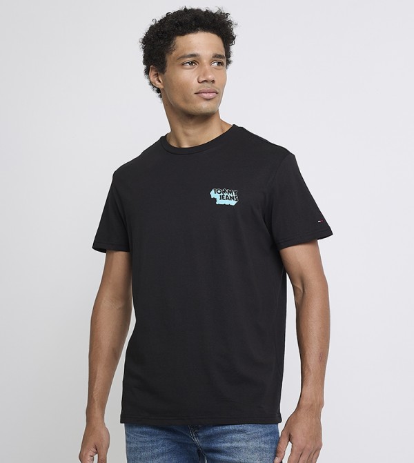 Tommy Hilfiger T-Shirts - Black Round Neck T-Shirts