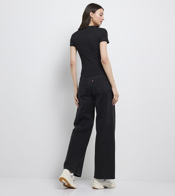 Tommy Jeans  T-Shirts - Black Casual T-Shirts