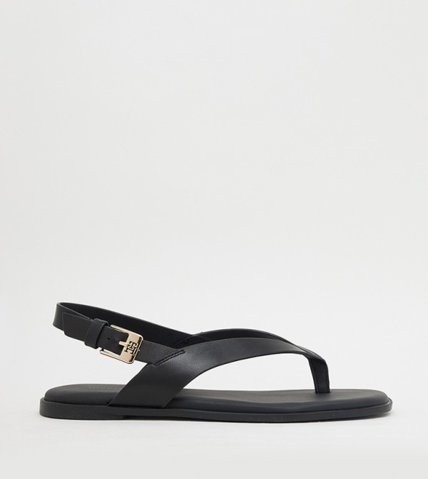 تومي هيلفيغر تومي هيلفيغر - أسود الصنادل المسطحة