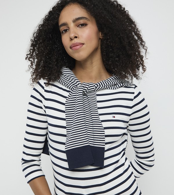 Tommy Hilfiger Long Sleeve T-Shirts - White Long Sleeve T-Shirts