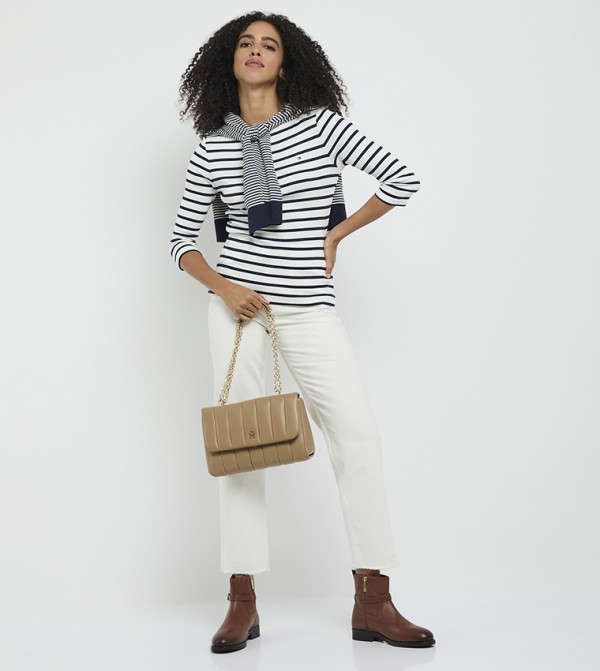 Tommy Hilfiger Long Sleeve T-Shirts - White Long Sleeve T-Shirts