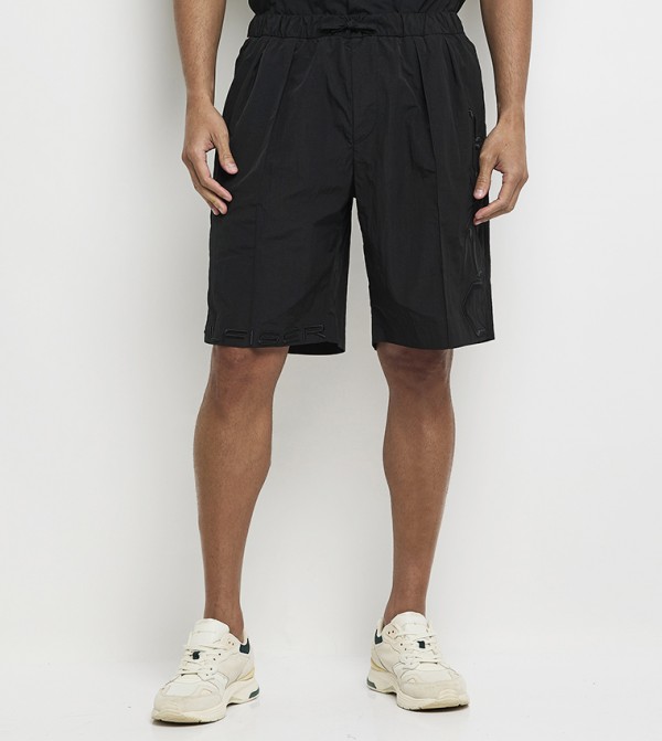 تومي هيلفيغر شورتات - أسود شورت كاجوال