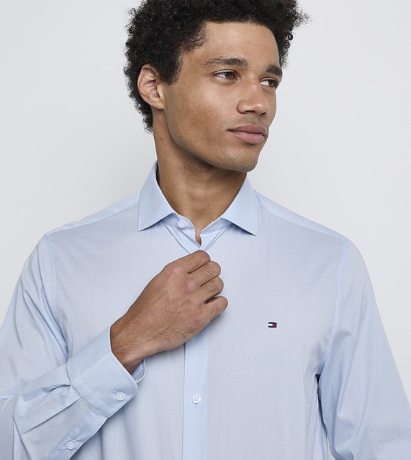 Tommy Hilfiger  Formal Shirts - Blue Long Sleeves