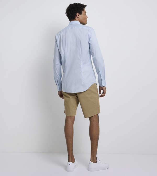 Tommy Hilfiger  Formal Shirts - Blue Long Sleeves