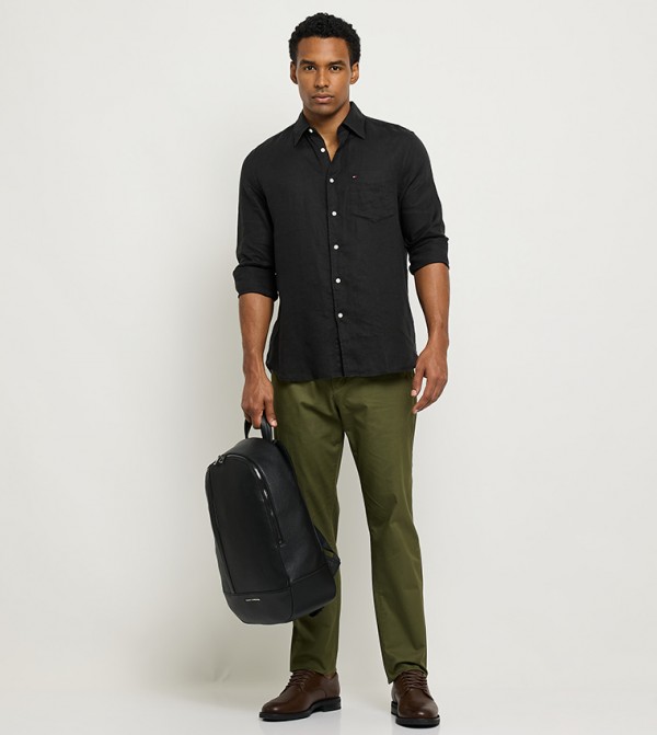 تومي هيلفيغر  قمصان - أسود Long Sleeves