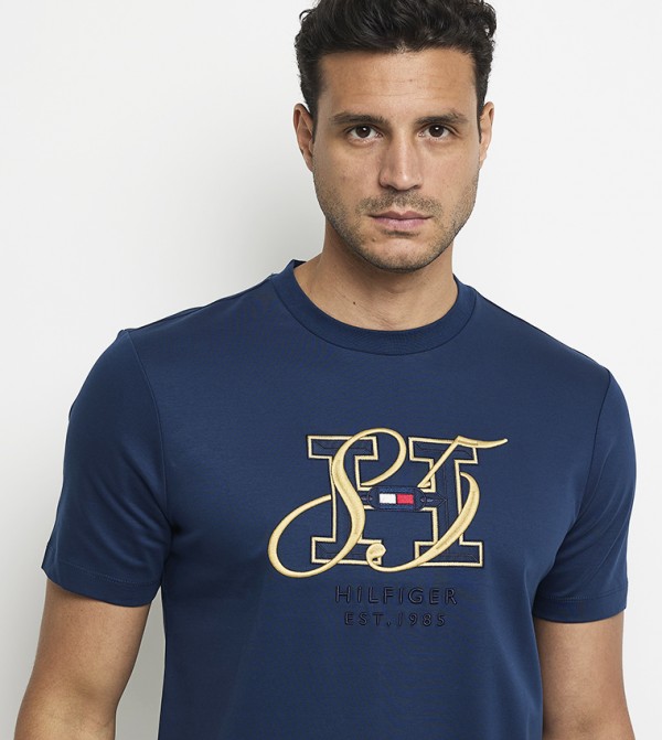 Tommy Hilfiger  Shirts - Navy Short Sleeves