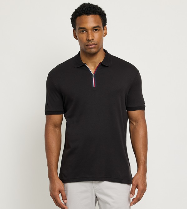 Tommy Hilfiger  T-Shirts - Black Polo T-shirts