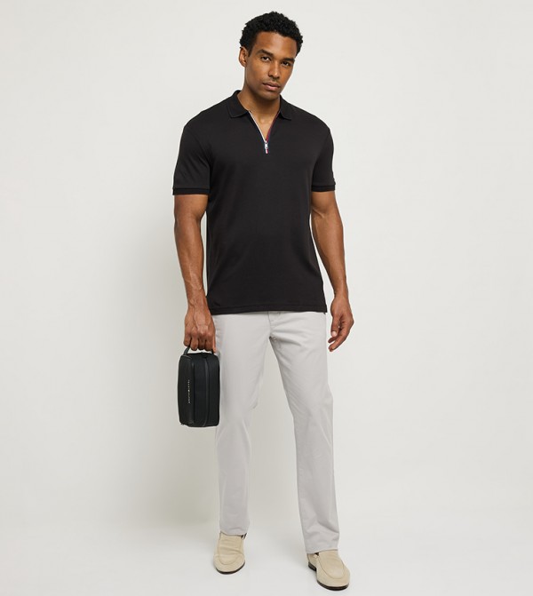 Tommy Hilfiger  T-Shirts - Black Polo T-shirts
