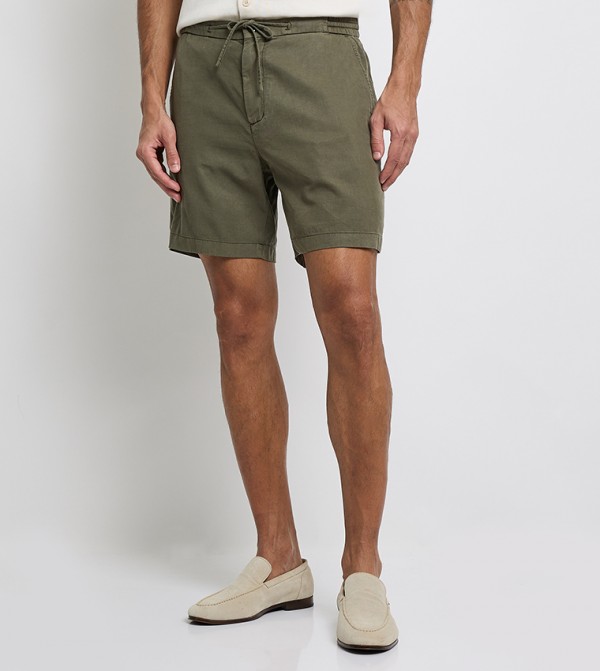 تومي هيلفيغر شورتات - أخضر شورت كاجوال