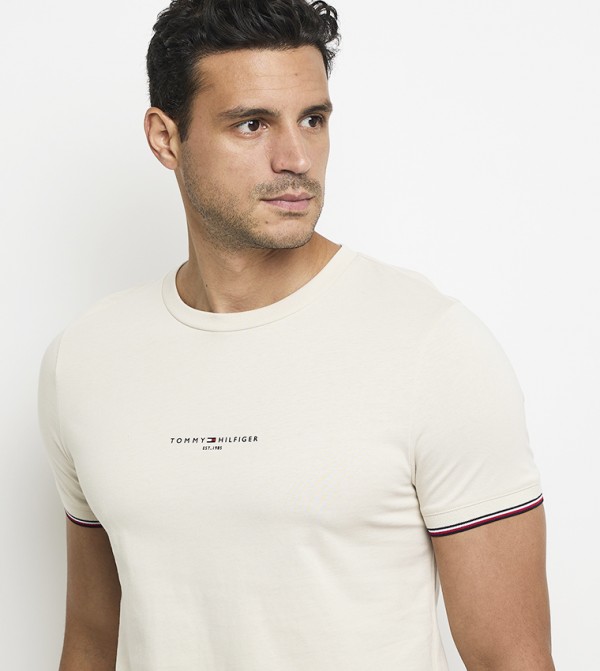 Tommy Hilfiger  Short Sleeves - Beige Short Sleeves