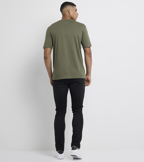 Tommy Hilfiger  T-Shirts - Green Casual T-Shirts