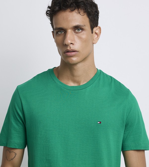 Tommy Hilfiger Tommy Hilfiger - Green Round Neck T-Shirts