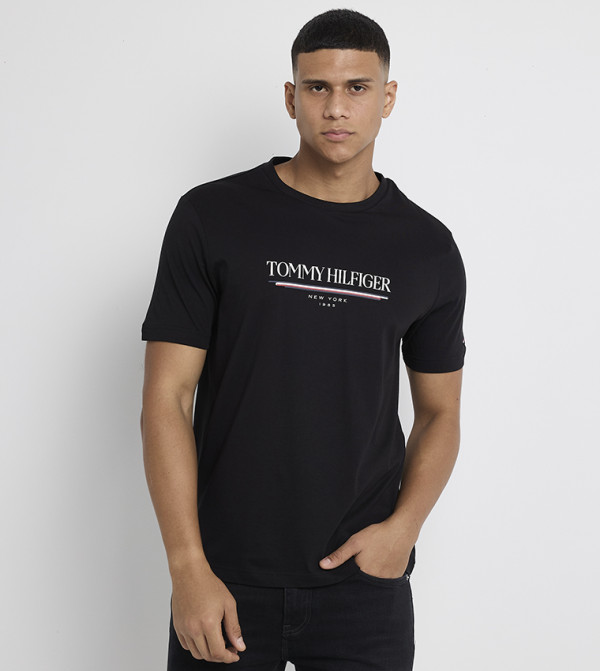 Tommy Hilfiger  Clothing - Black Casual T-Shirts