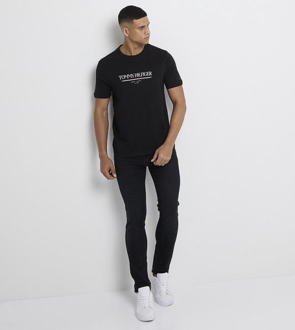 Tommy Hilfiger  Clothing - Black Casual T-Shirts