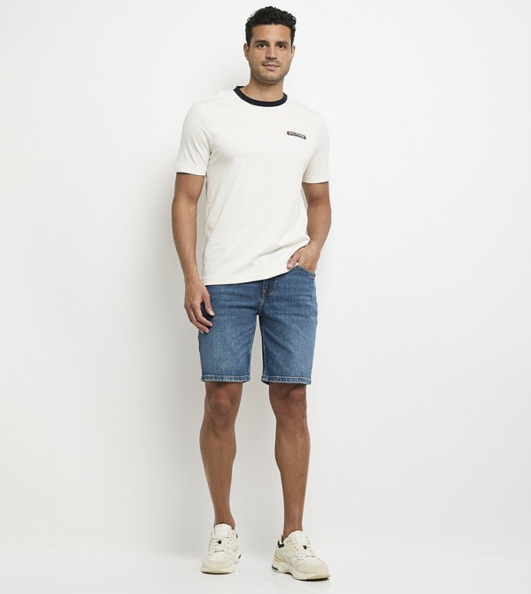 Tommy Hilfiger  Short Sleeves - Cream Short Sleeves