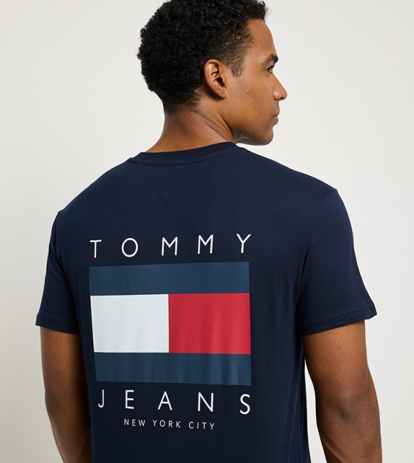 تومي جينز تومي جينز - كحلي Round Neck T-Shirts