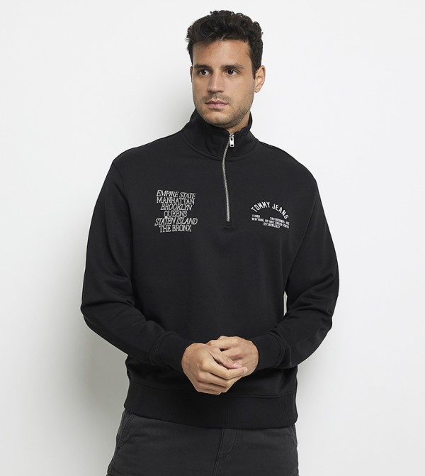 Tommy Jeans  Clothing - Black Sweatshirts