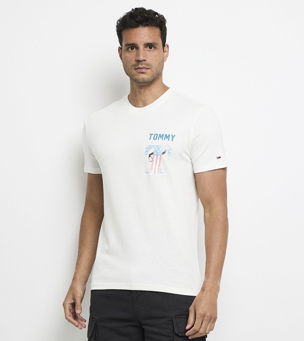 Tommy Jeans TOMMY JEANS - White Short Sleeves