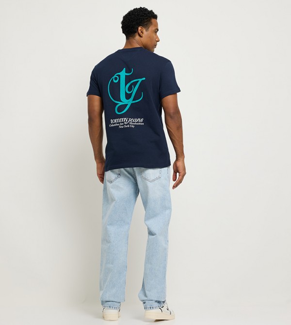تومي جينز تومي جينز - كحلي Round Neck T-Shirts