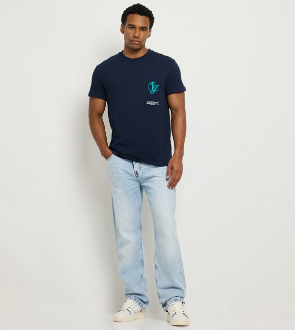 تومي جينز تومي جينز - كحلي Round Neck T-Shirts