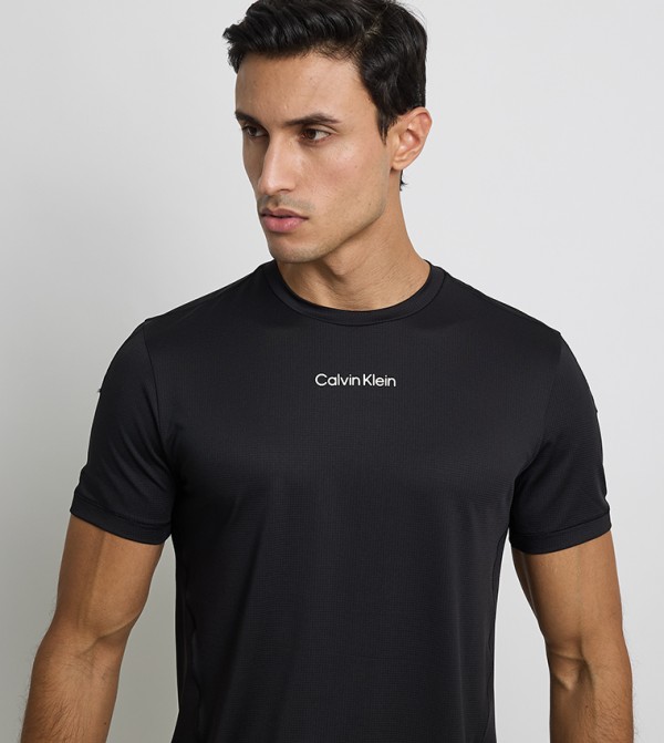 Calvin Klein T-Shirts & Vests - Black Round Neck T-Shirts