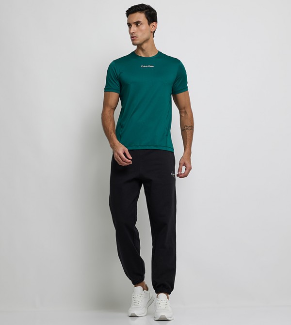 Calvin Klein T-Shirts & Vests - Green Round Neck T-Shirts