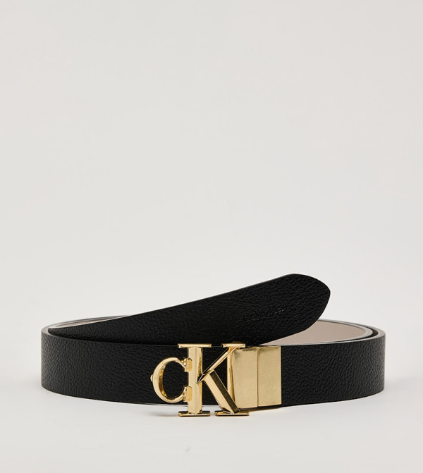كالفين كلاين  أحزمة - أسود Leather Belts