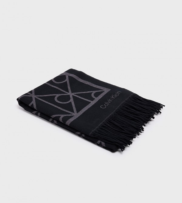Calvin Klein Scarves - Black Woollen Scarves