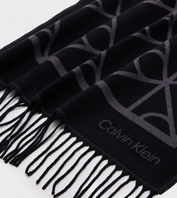 Calvin Klein Scarves - Black Woollen Scarves