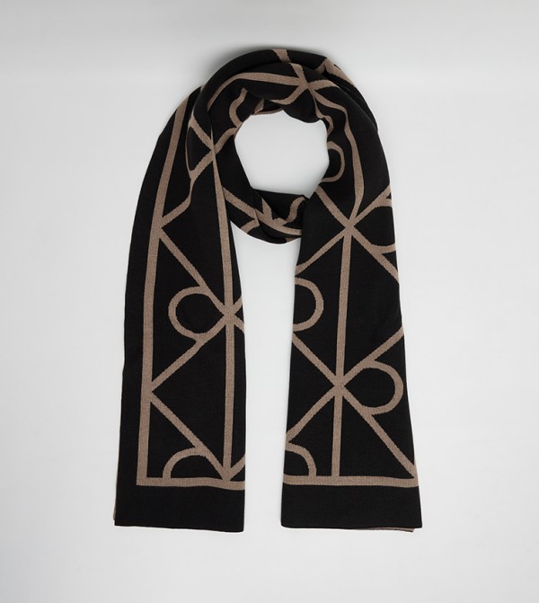 كالفين كلاين  أوشحة - أسود Knitted Scarves