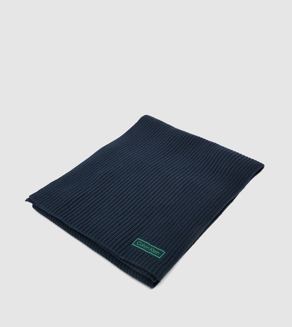كالفين كلاين  أوشحة - كحلي مزرق  Knitted Scarves