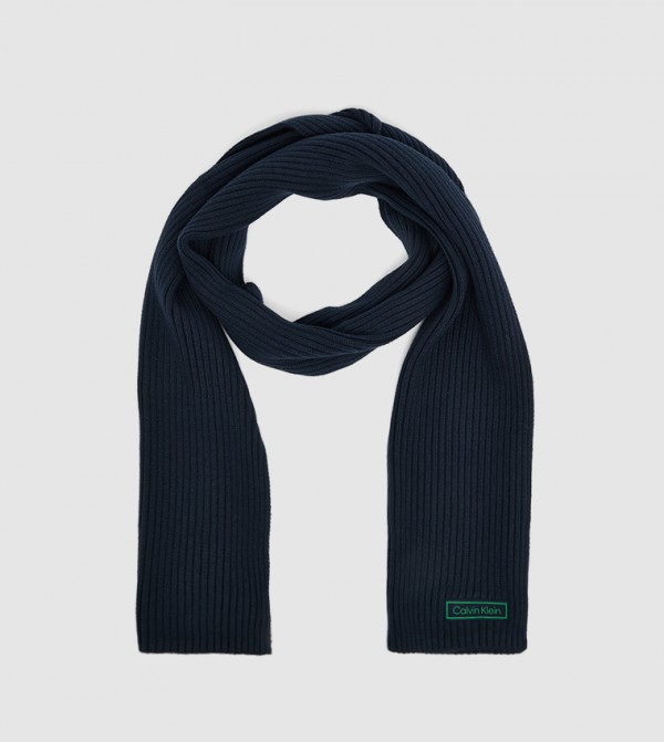 كالفين كلاين  أوشحة - كحلي مزرق  Knitted Scarves