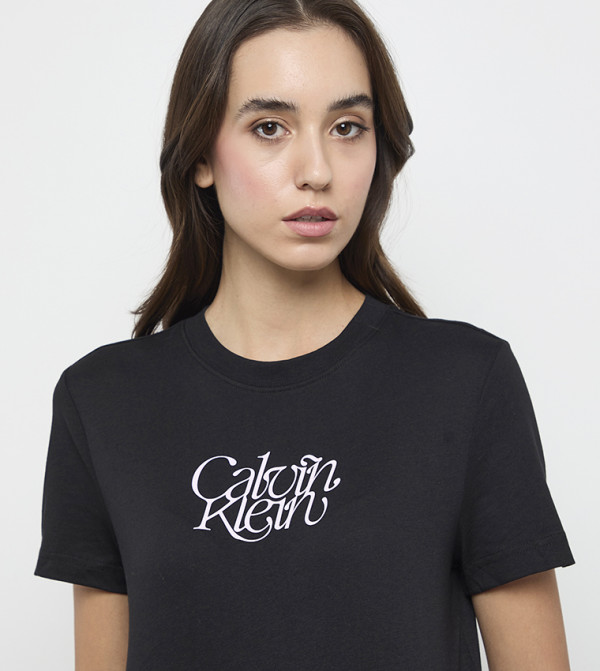 Calvin Klein  Clothing - Black Short Sleeve T-Shirts