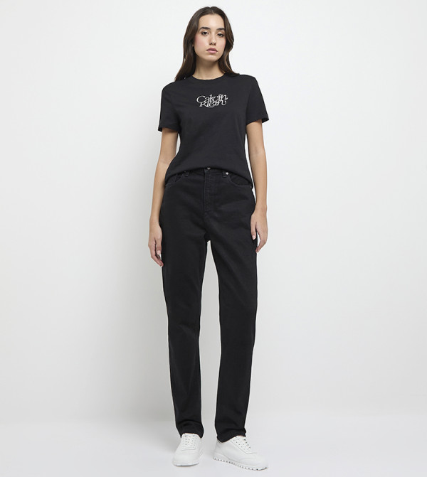 Calvin Klein  Clothing - Black Short Sleeve T-Shirts