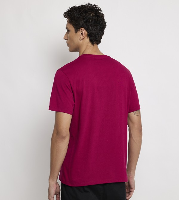 كالفن كلاين جينز كالفين كلاين - أحمر Round Neck T-Shirts