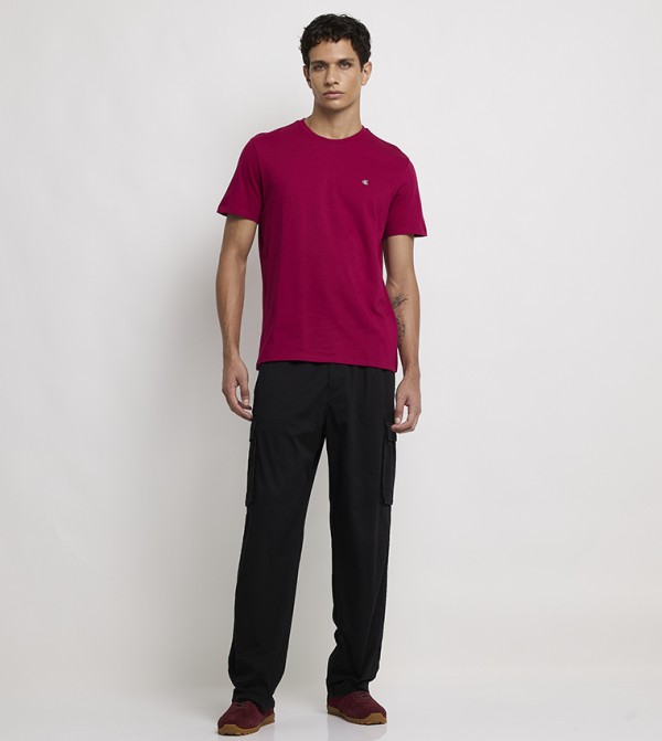 كالفن كلاين جينز كالفين كلاين - أحمر Round Neck T-Shirts