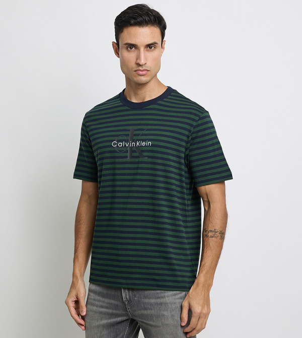 Calvin Klein Calvin Klein - Green Round Neck T-Shirts