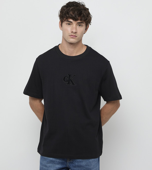 Calvin Klein Jeans Calvin Klein Jeans - Black Round Neck T-Shirts
