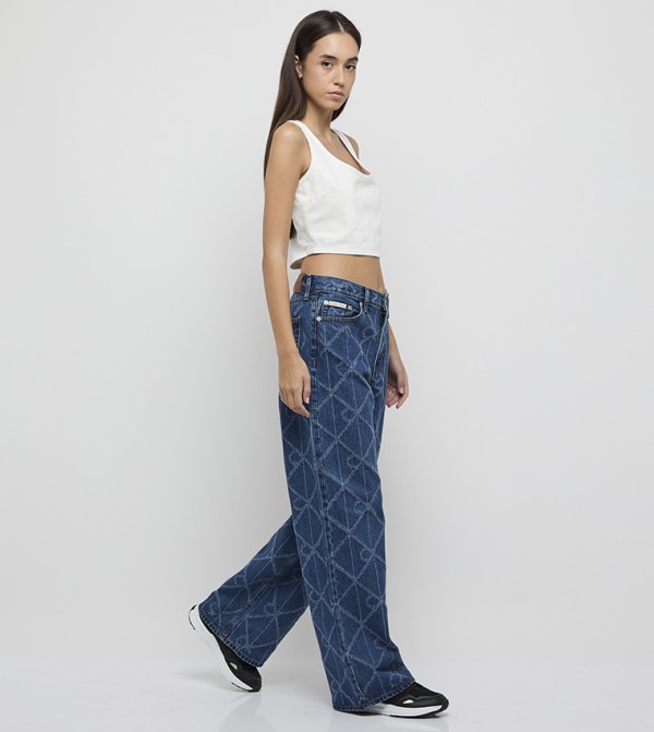 كالفن كلاين جينز  بناطيل جينز - أزرق Straight Jeans